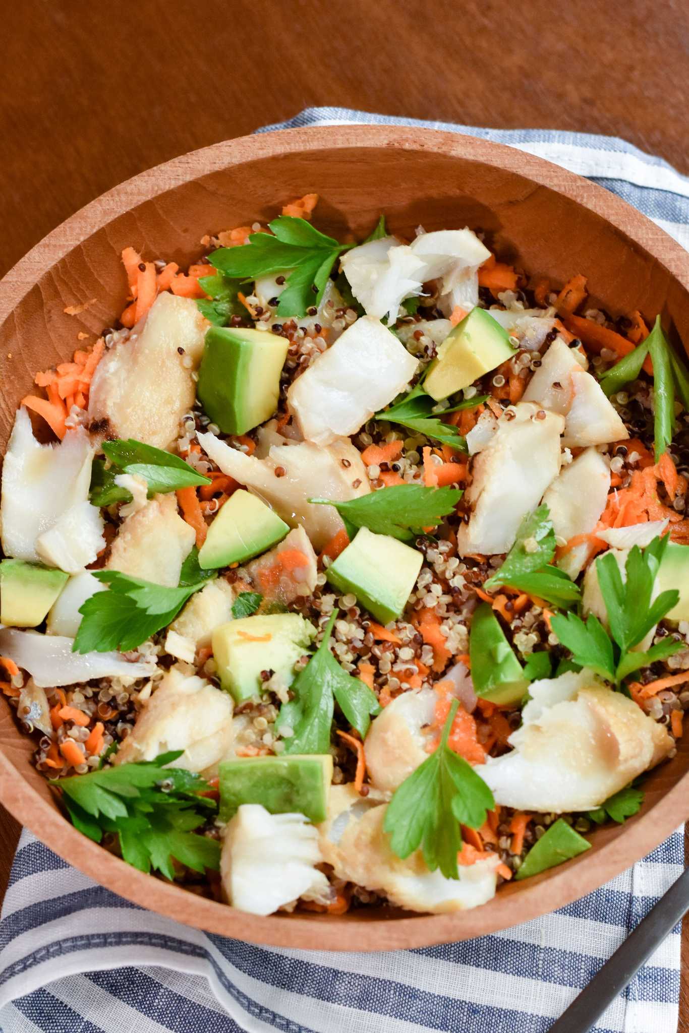 Miso Cod over Carrots & Quinoa