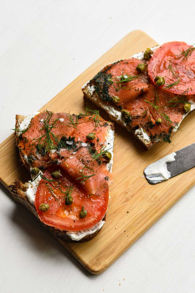 Sourdough Toast with Lox & Capers